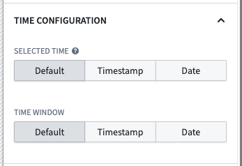 The time Configuration section.