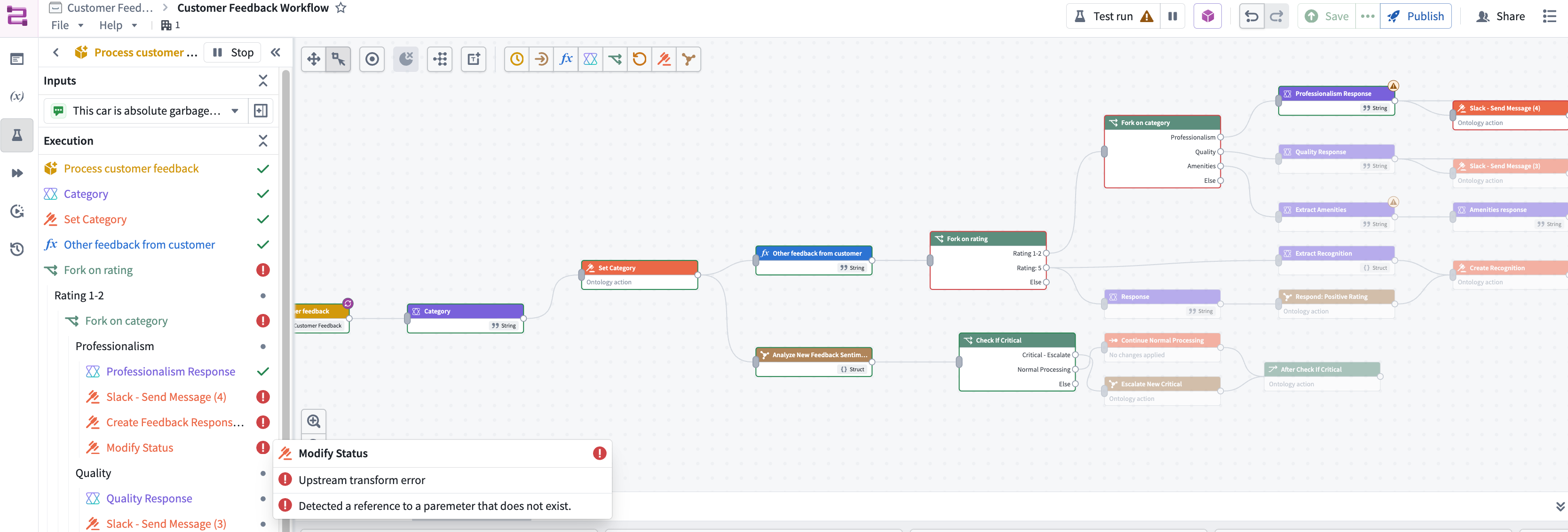Example of a Workflow Builder preview.