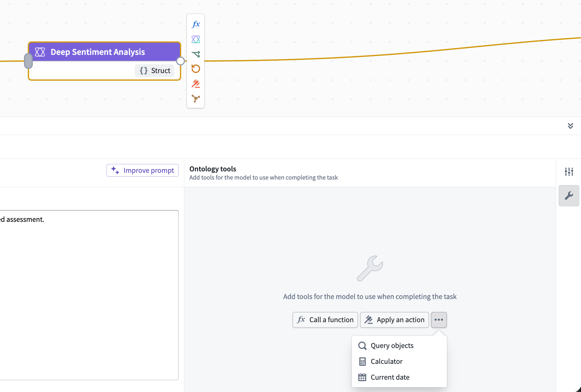 The Add tool option for the use LLM node.