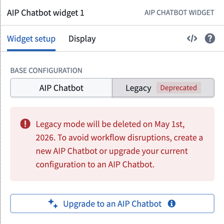Legacy mode migration option.