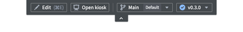 Kiosk mode toggle in enabled position.