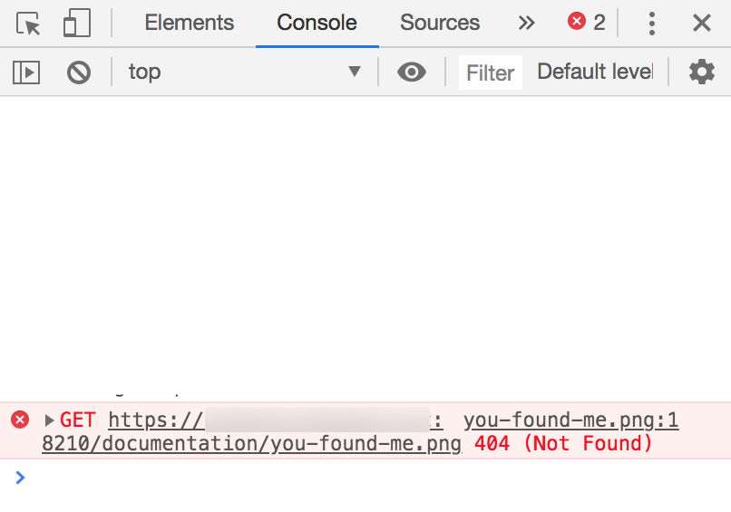 显示 DevTools 控制台错误的截图
