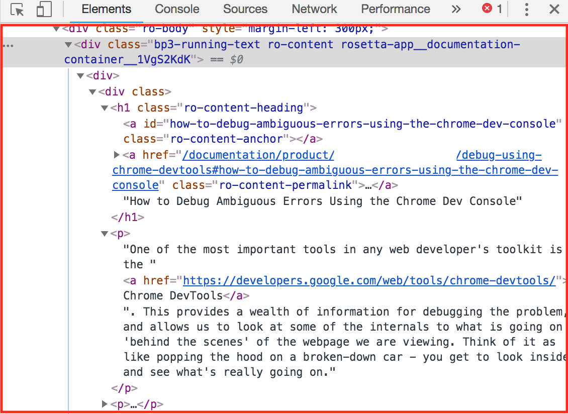 DevTools 元素视图
