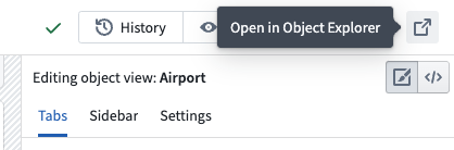 编辑后在Object Explorer中打开Object
